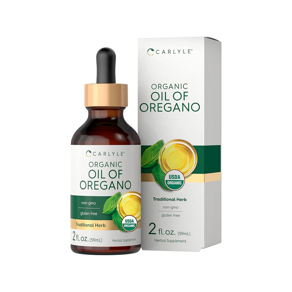 Aceite De Oregano Organico Carlyle | 2 Fl Oz Liquido Vegano